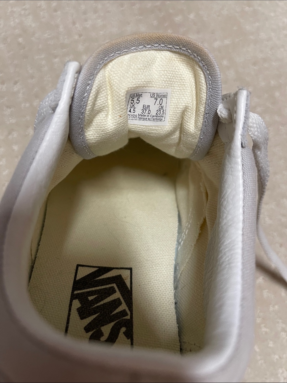 Vans Old Skool Sneakers in Light Gray and White - Picture 2 of 11